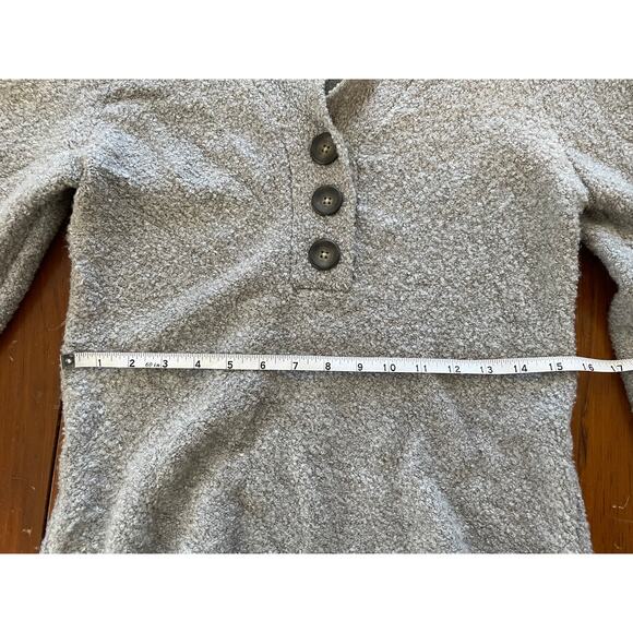 Wooby Sweater Womens Medium Wool Blend Gray Buttons Long Sleeve Cozy Warm - Picture 9 of 11